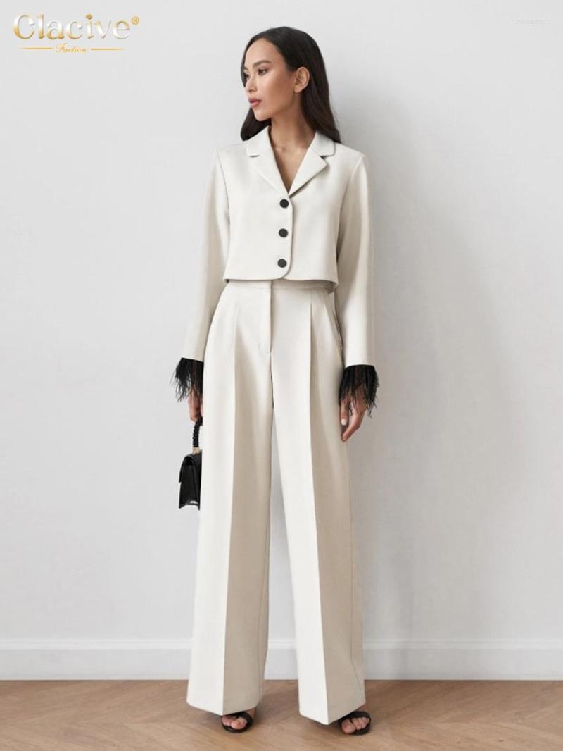 Women' Two Piece Pants Clacive Fashion Long Sleeve Shirts 2 Sets Women Outfit Elegant Loose Beige Set Casual Office Lady Trousers Suits
Women' Two Piece Pants Clacive Fashion Long Sleeve Shirts 2 Sets Women Outfit Elegant Loose Beige Set Casual Office Lady Trousers Suits