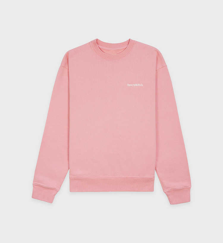 Sporty & Rich Letter Embroidered Sweatshirt Pullover Cotton Women Designer Round Neck Sweater Fashion Jumper, Pink
Sporty & Rich Letter Embroidered Sweatshirt Pullover Cotton Women Designer Round Neck Sweater Fashion Jumper, Pink