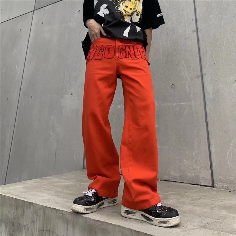 Men s Jeans Letter Embroidery Orange Baggy Men Straight Woman Couple Hip Hop High Street Casual Denim Trousers Pantalones Hombre 230217, Black
Men s Jeans Letter Embroidery Orange Baggy Men Straight Woman Couple Hip Hop High Street Casual Denim Trousers Pantalones Hombre 230217, Black