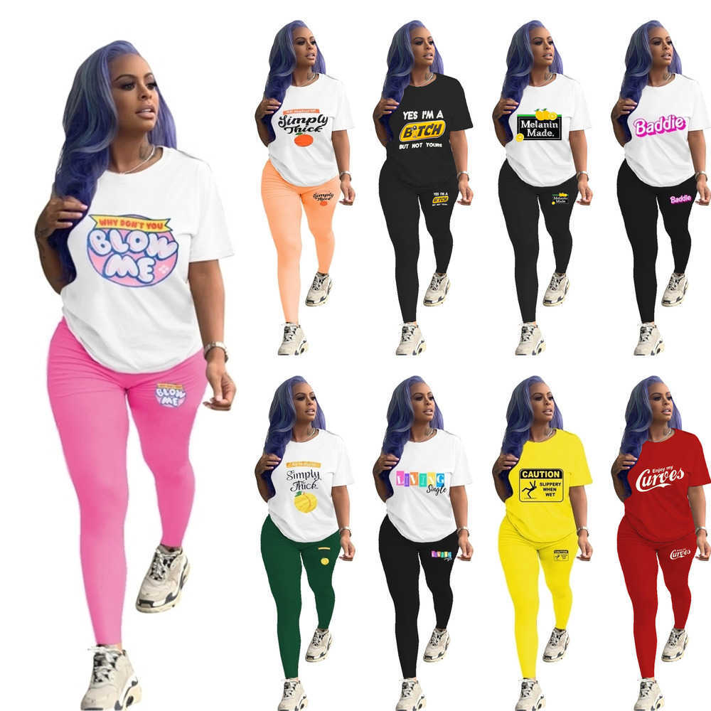 Designers 2023 Women 2 Piece Pants Outfits Spring Summer Clothing Letter Printed Short Sleeved T-shirt Leggings Matching Sets, #12
Designers 2023 Women 2 Piece Pants Outfits Spring Summer Clothing Letter Printed Short Sleeved T-shirt Leggings Matching Sets, #12