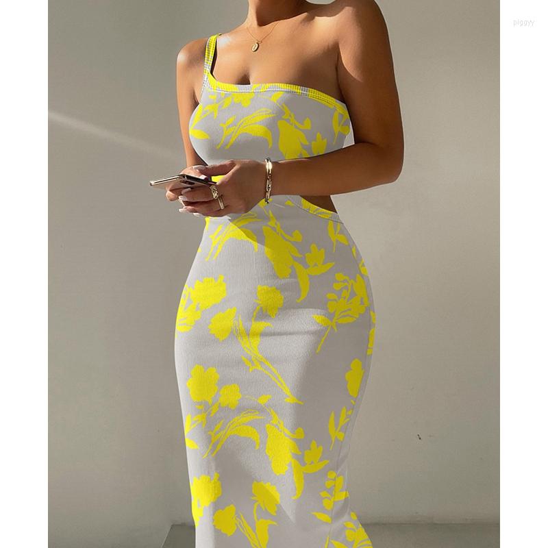 Casual Dresses Women' Dress Sexy Slim Print Slash Neck One Shoulder Off Fashion Spaghetti Strap Openwork Backless, Yellow
Casual Dresses Women' Dress Sexy Slim Print Slash Neck One Shoulder Off Fashion Spaghetti Strap Openwork Backless, Yellow