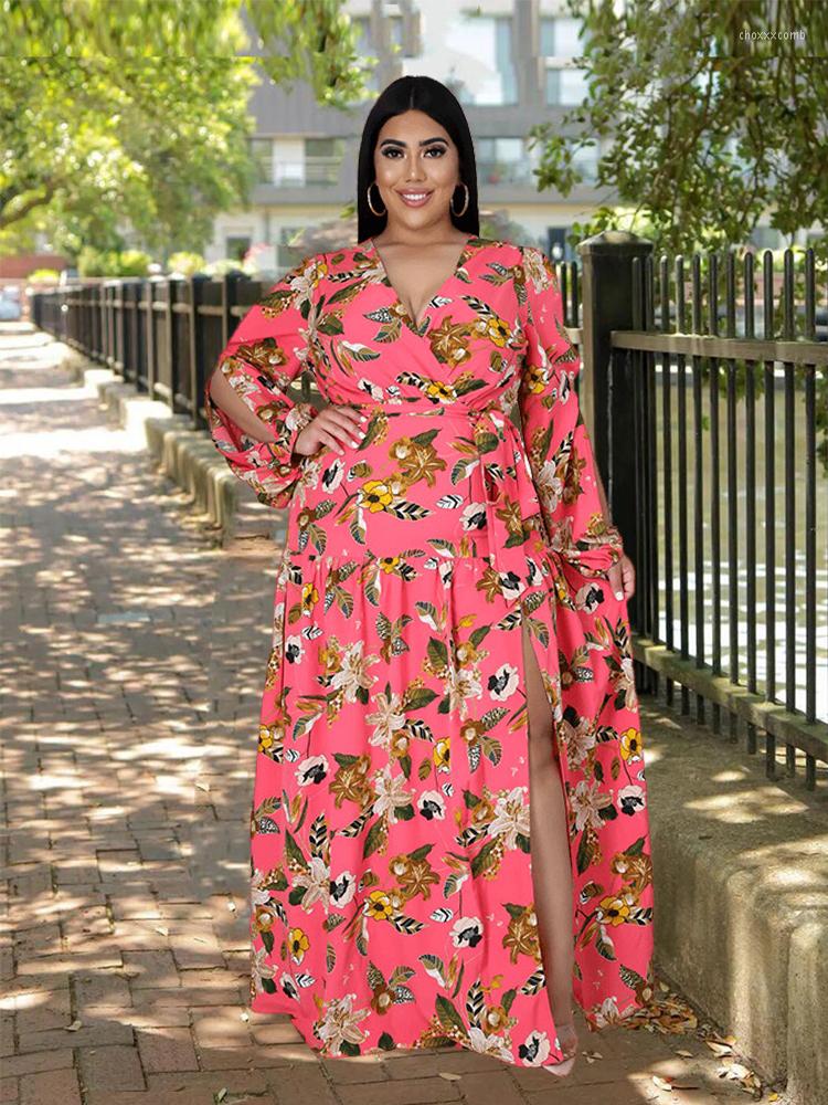 Plus Size Dresses Birthday Dress For Women Winter V Neck Elegant Casual Side Slit Sexy Ladies Loose Long Maxi With Sleeves, Pink
Plus Size Dresses Birthday Dress For Women Winter V Neck Elegant Casual Side Slit Sexy Ladies Loose Long Maxi With Sleeves, Pink
