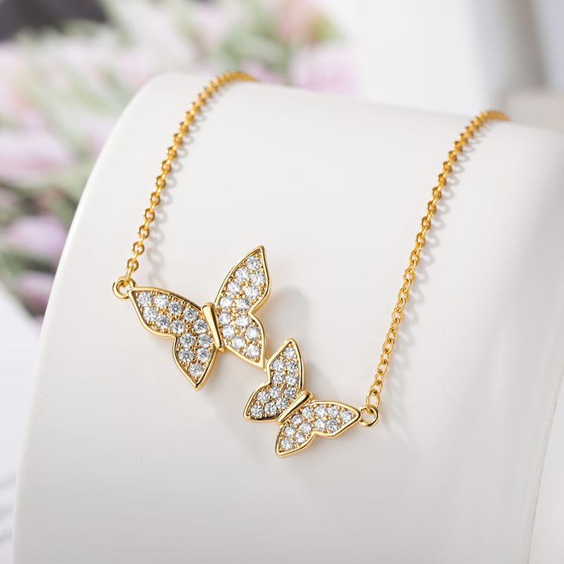 Choker Double Butterfly Zircon Pendant Necklace Female Shiny Crystal Clavicle Chain Fashion Design Wedding Jewelry Party Gift Chokers
Choker Double Butterfly Zircon Pendant Necklace Female Shiny Crystal Clavicle Chain Fashion Design Wedding Jewelry Party Gift Chokers