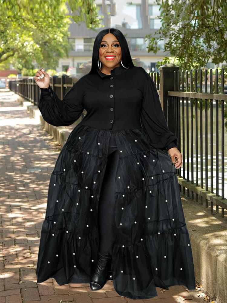 Plus Size Dresses Elegant Casual Women Patchwork Transparent Mesh Dress With Pearls Maxi Wholesale Bulk Drop, Black
Plus Size Dresses Elegant Casual Women Patchwork Transparent Mesh Dress With Pearls Maxi Wholesale Bulk Drop, Black