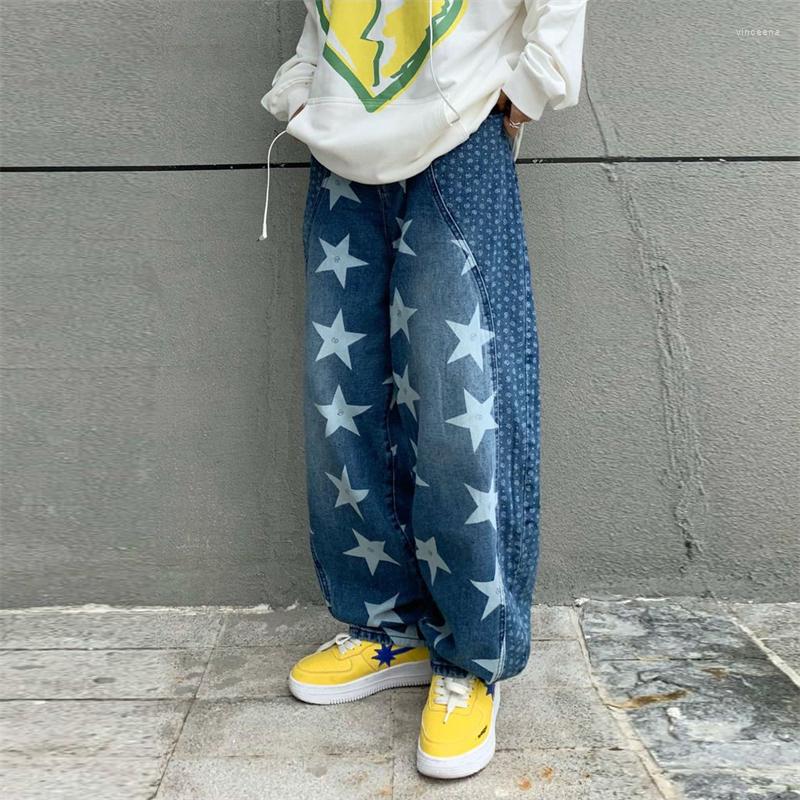 Men's Jeans American Retro Streetwear Punk Stars Graphic Men Denim Pants Women's Casual Fashion High Street Y2K Unisex Baggy Trousers, Blue
Men's Jeans American Retro Streetwear Punk Stars Graphic Men Denim Pants Women's Casual Fashion High Street Y2K Unisex Baggy Trousers, Blue