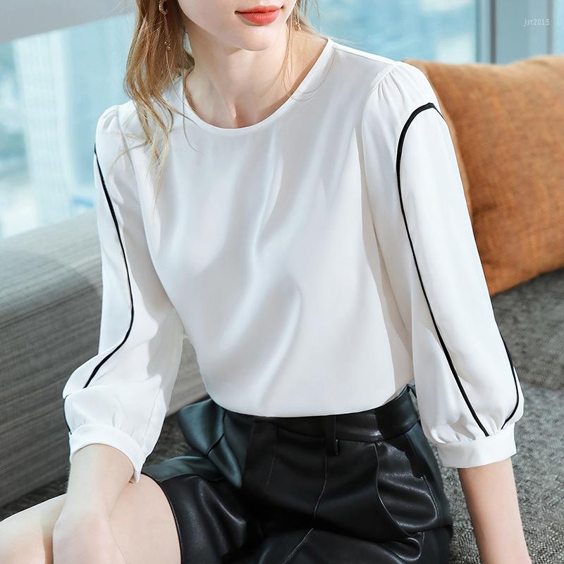 Women' T Shirts Summer Clothes For Women 2023 Office Ladies Fashion Elegant Chiffon Short Sleeve Small Shirt Color Contrast Round Neck Top, Black
Women' T Shirts Summer Clothes For Women 2023 Office Ladies Fashion Elegant Chiffon Short Sleeve Small Shirt Color Contrast Round Neck Top, Black