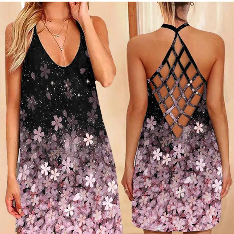 Casual Dresses Summer Women Boho Dress Fashion Floral Print Sexy Hollow Out Halter Neck Beach Party Mini For Robe Femme 2023, Pink
Casual Dresses Summer Women Boho Dress Fashion Floral Print Sexy Hollow Out Halter Neck Beach Party Mini For Robe Femme 2023, Pink