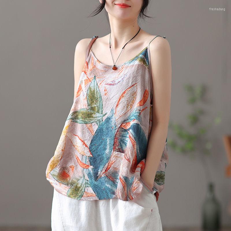 Women's Tanks Retro Printed Thin Camisole Womens Summer Loose Top Sleeveless Inner Wear Sexy Crop
Women's Tanks Retro Printed Thin Camisole Womens Summer Loose Top Sleeveless Inner Wear Sexy Crop