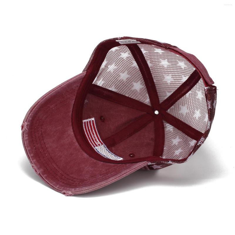 Ball Caps Ball Caps 4 Colors Distressed American Flag Star Cap Denim Baseball Women Jeans USA Hat