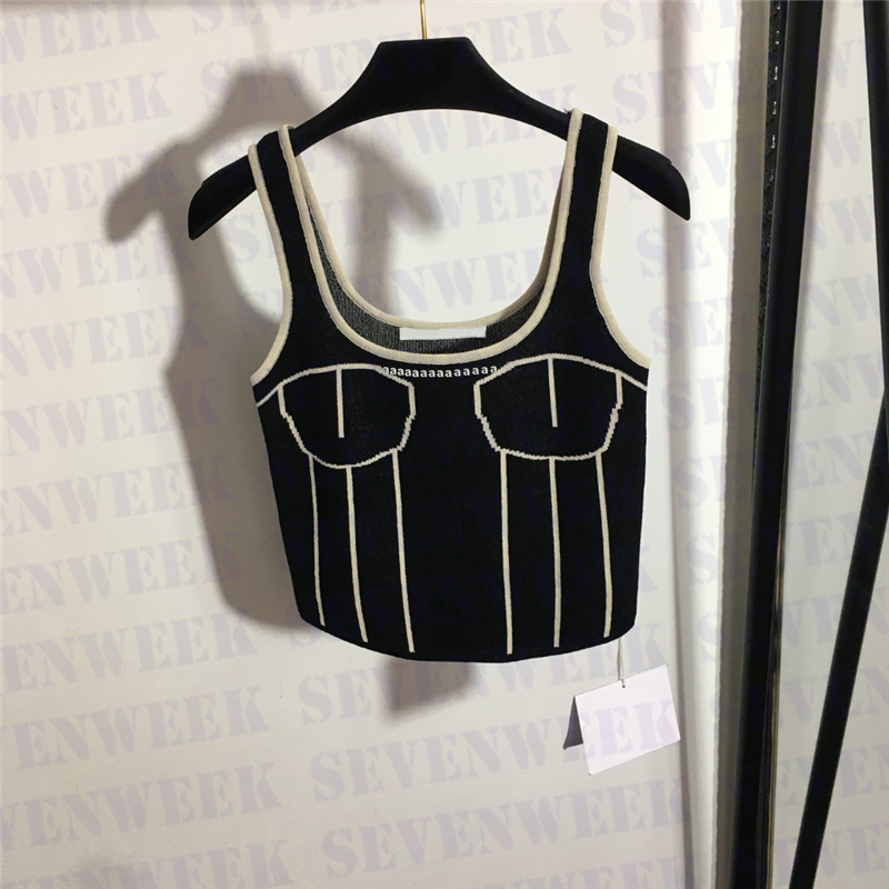 Womens Knit Sling Vest Tops Designer Letter T Shirts Fashion Casual Ladies Sexy Tanks Knitting Sweaters, Black
Womens Knit Sling Vest Tops Designer Letter T Shirts Fashion Casual Ladies Sexy Tanks Knitting Sweaters, Black