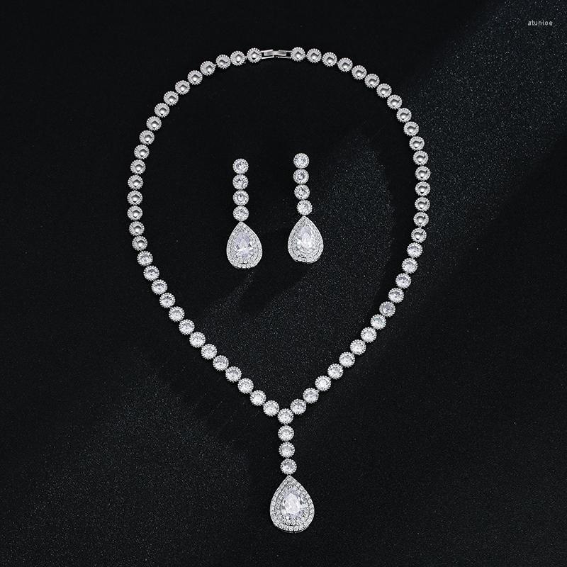 Necklace Earrings Set Emmaya Arrival Elegant Waterdrop And Earring Shiny Cubic Zircon Jewelry Fashion Banquet Exquisite Dress-Up, Picture shown
Necklace Earrings Set Emmaya Arrival Elegant Waterdrop And Earring Shiny Cubic Zircon Jewelry Fashion Banquet Exquisite Dress-Up, Picture shown