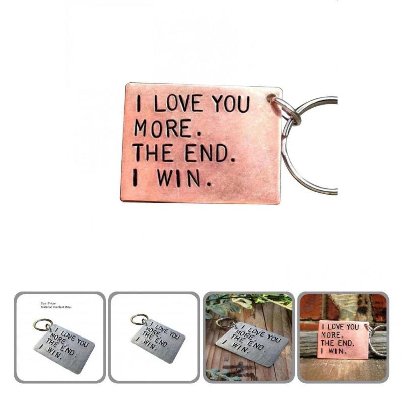 Berets Durable I Love You More Funny Keychain Gift Key Ring Exquisite Craftsmanship Long-Lasting, Silver
Berets Durable I Love You More Funny Keychain Gift Key Ring Exquisite Craftsmanship Long-Lasting, Silver
