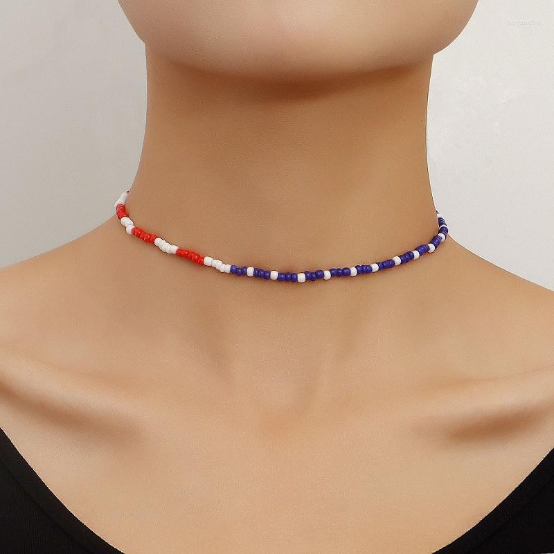 Choker Fashion Alloy Color Rice Beads Red Blue And White Necklace For Women Accessories
Choker Fashion Alloy Color Rice Beads Red Blue And White Necklace For Women Accessories