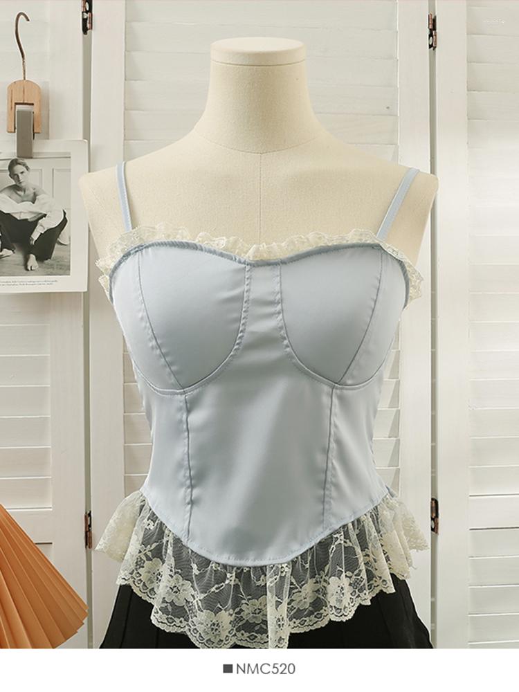 Women's Tanks Women Summer Temperament Solid Color French Little Lace Splice Ear Edge Short Slim Back Wrap Bra D2657, Blue
Women's Tanks Women Summer Temperament Solid Color French Little Lace Splice Ear Edge Short Slim Back Wrap Bra D2657, Blue
