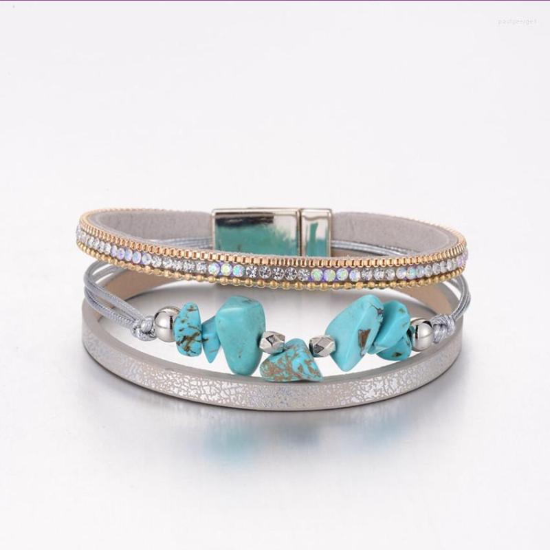 Strand Silver Plated Layer Irregular Shape Green Turquoises Stone Handmade Weave Leather Bracelet With Rhinestone Jewelry
Strand Silver Plated Layer Irregular Shape Green Turquoises Stone Handmade Weave Leather Bracelet With Rhinestone Jewelry