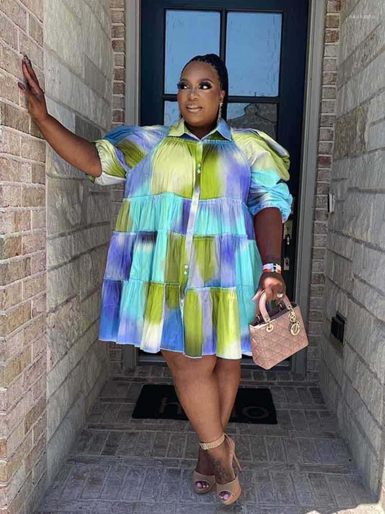 Plus Size Dresses Women Tie Dye Dress Loose Casual Summer Shirt Ladies Sexy Short Streetwear Wholesale Bulk Drop, Green
Plus Size Dresses Women Tie Dye Dress Loose Casual Summer Shirt Ladies Sexy Short Streetwear Wholesale Bulk Drop, Green
