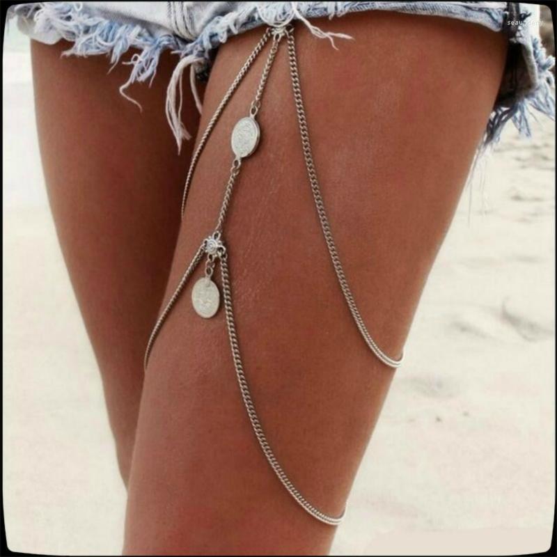 Anklets 2023 Bohemia Beach Sexy Leg Chain Women Vintage Antique Silver Color Stretchy 2 Layer Coin Thigh Bikini Body Jewelry
Anklets 2023 Bohemia Beach Sexy Leg Chain Women Vintage Antique Silver Color Stretchy 2 Layer Coin Thigh Bikini Body Jewelry