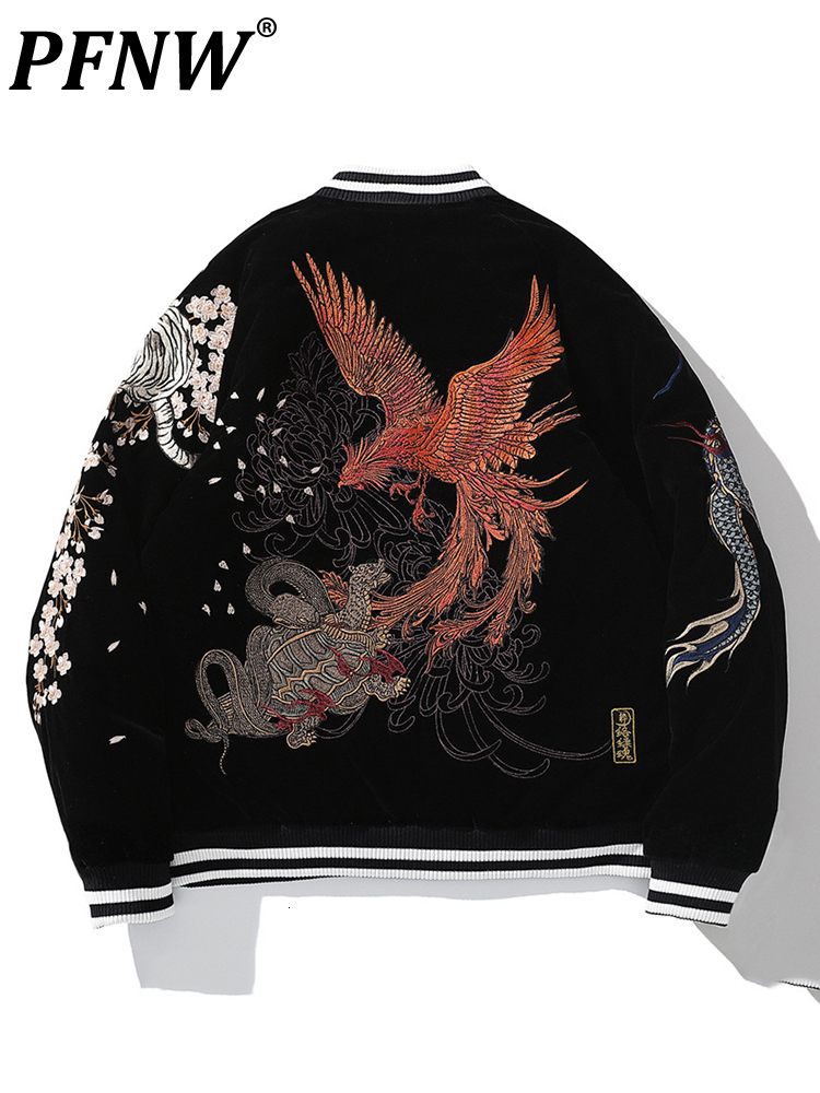 Mens Jackets PFNW Autumn Winter Yokosuka Heavy Industry Style Dragon Embroidery Jacket Coat Cotton Padded 12A4356 230216, Black6
Mens Jackets PFNW Autumn Winter Yokosuka Heavy Industry Style Dragon Embroidery Jacket Coat Cotton Padded 12A4356 230216, Black6