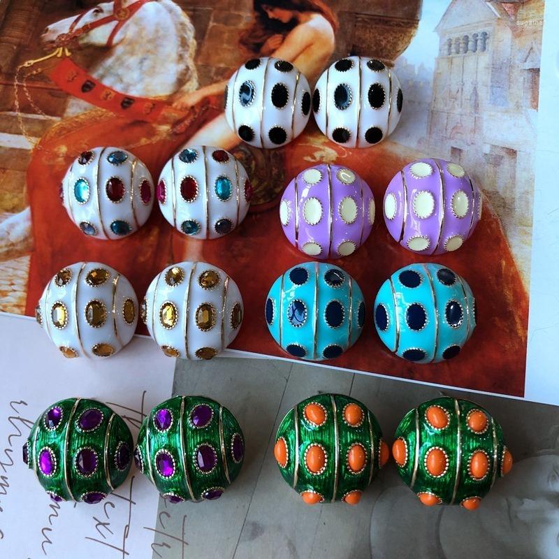 Stud Earrings Vintage French Exquisite Half Round Ball Color Enamel Glaze Jelly Resin Silver Needle Christmas Gift Jewelry
Stud Earrings Vintage French Exquisite Half Round Ball Color Enamel Glaze Jelly Resin Silver Needle Christmas Gift Jewelry