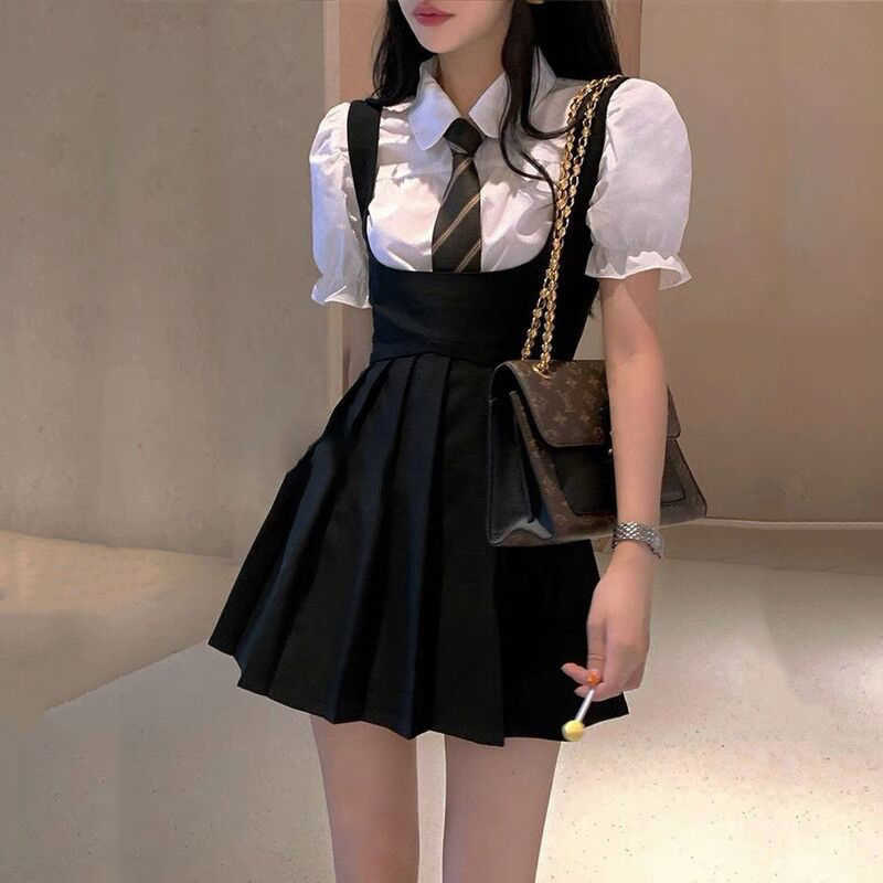 Casual Dresses Harajuku Black Pleated Dress Women Japanese Preppy Style Emo Goth Kawaii Dresses Dark Academia Fairy Grunge Alternative Clothes Z0216, Shirt tie
Casual Dresses Harajuku Black Pleated Dress Women Japanese Preppy Style Emo Goth Kawaii Dresses Dark Academia Fairy Grunge Alternative Clothes Z0216, Shirt tie
