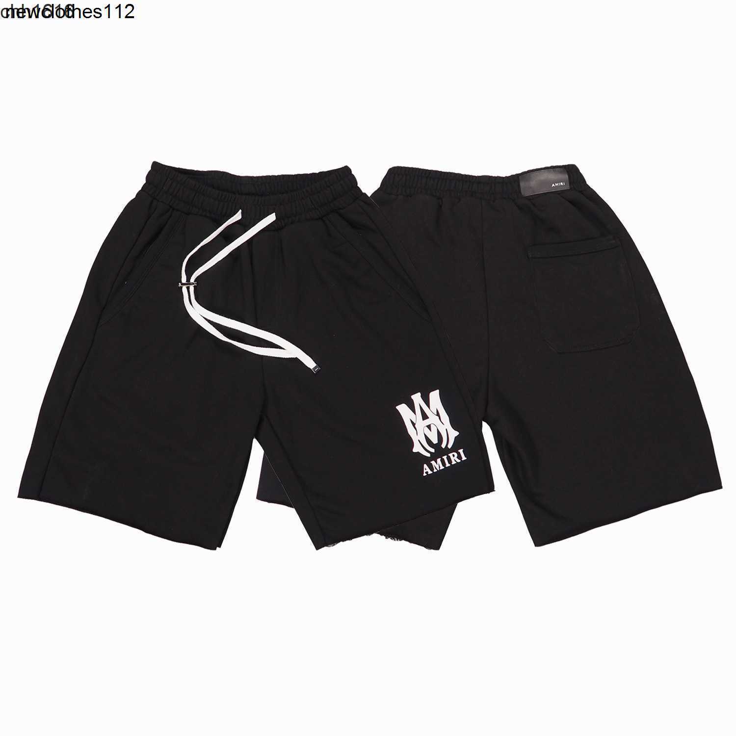 designer American fashion brand amirs classic printed shorts metal buckle drawstring casual pants