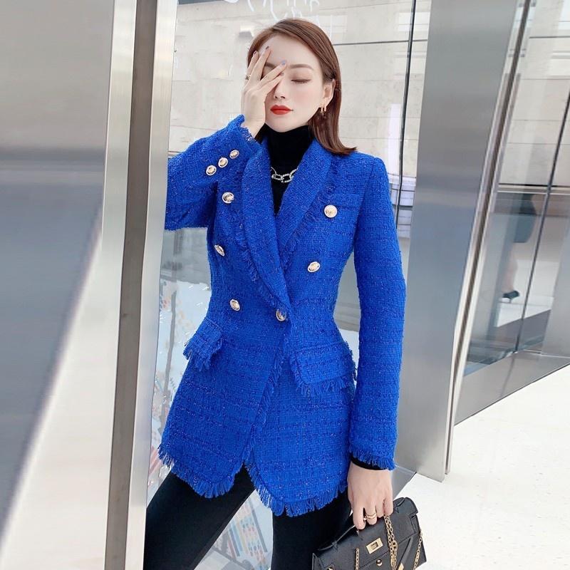 Women' Suits & Blazers Designer Top Womens Tassel Double Breasted Slim Tweed Suit Jacket Office Lady Elegant Pockets Notched Fashion Coat, Black
Women' Suits & Blazers Designer Top Womens Tassel Double Breasted Slim Tweed Suit Jacket Office Lady Elegant Pockets Notched Fashion Coat, Black