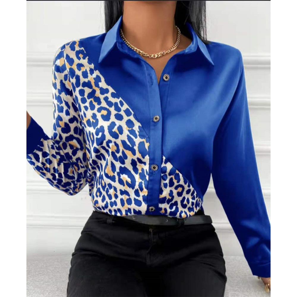 Women' Blouses Shirts Leopard Patchwork Casual Shirt Blouse Woman Autumn Fashion Button Long Sleeve For Women White Print Office Top Femme 230217, Rose red
Women' Blouses Shirts Leopard Patchwork Casual Shirt Blouse Woman Autumn Fashion Button Long Sleeve For Women White Print Office Top Femme 230217, Rose red