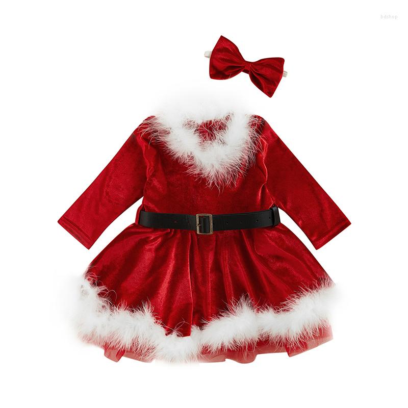 Girl Dresses 0-7Years Toddler Girls Christmas Outfit Sets Red Long Sleeve Plush Decor A-line Dress With Belt Headband
Girl Dresses 0-7Years Toddler Girls Christmas Outfit Sets Red Long Sleeve Plush Decor A-line Dress With Belt Headband