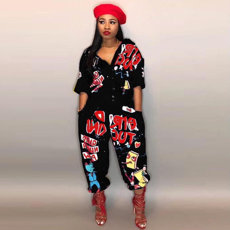 Gym Clothing Women JUMPSUIT Print Hippie Turn Down Collar Rompers Baggy Harajuku Female Outfits Lounge Wear Jogger Pants Summer Plus Size 3x, Black
Gym Clothing Women JUMPSUIT Print Hippie Turn Down Collar Rompers Baggy Harajuku Female Outfits Lounge Wear Jogger Pants Summer Plus Size 3x, Black