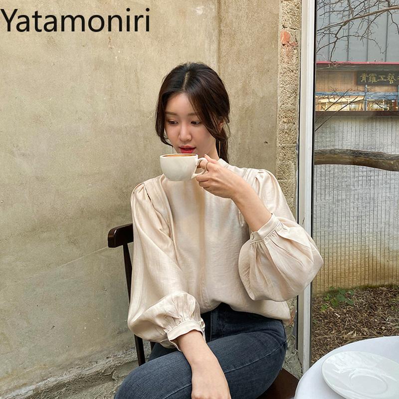 Women' Blouses & Shirts Yatamoniri Japan Style Women Blouse Autumn 2023 Solid O-Neck Lantern Sleeve Blusas Loose Casual Office Lady Top 600, Creamy-white
Women' Blouses & Shirts Yatamoniri Japan Style Women Blouse Autumn 2023 Solid O-Neck Lantern Sleeve Blusas Loose Casual Office Lady Top 600, Creamy-white