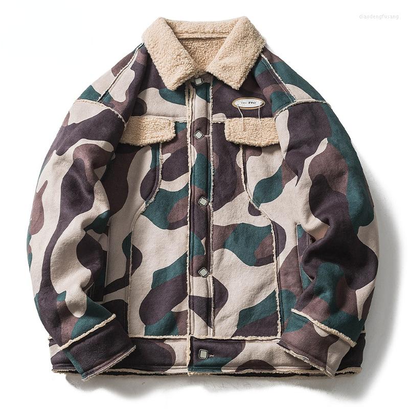 Men's Jackets Camouflage Lambswool Men's Jacket Lapel Collar Hip Hop Winter Warm Coat Casual Fashion Overgarment
Men's Jackets Camouflage Lambswool Men's Jacket Lapel Collar Hip Hop Winter Warm Coat Casual Fashion Overgarment