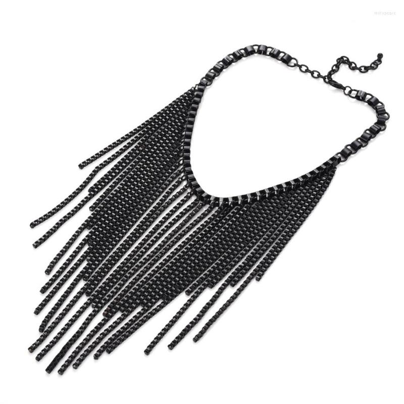 Chains Gothic Tassel Necklace Black Long Choker Link Chain Type Multilayer Charm Jewelry For Women
Chains Gothic Tassel Necklace Black Long Choker Link Chain Type Multilayer Charm Jewelry For Women