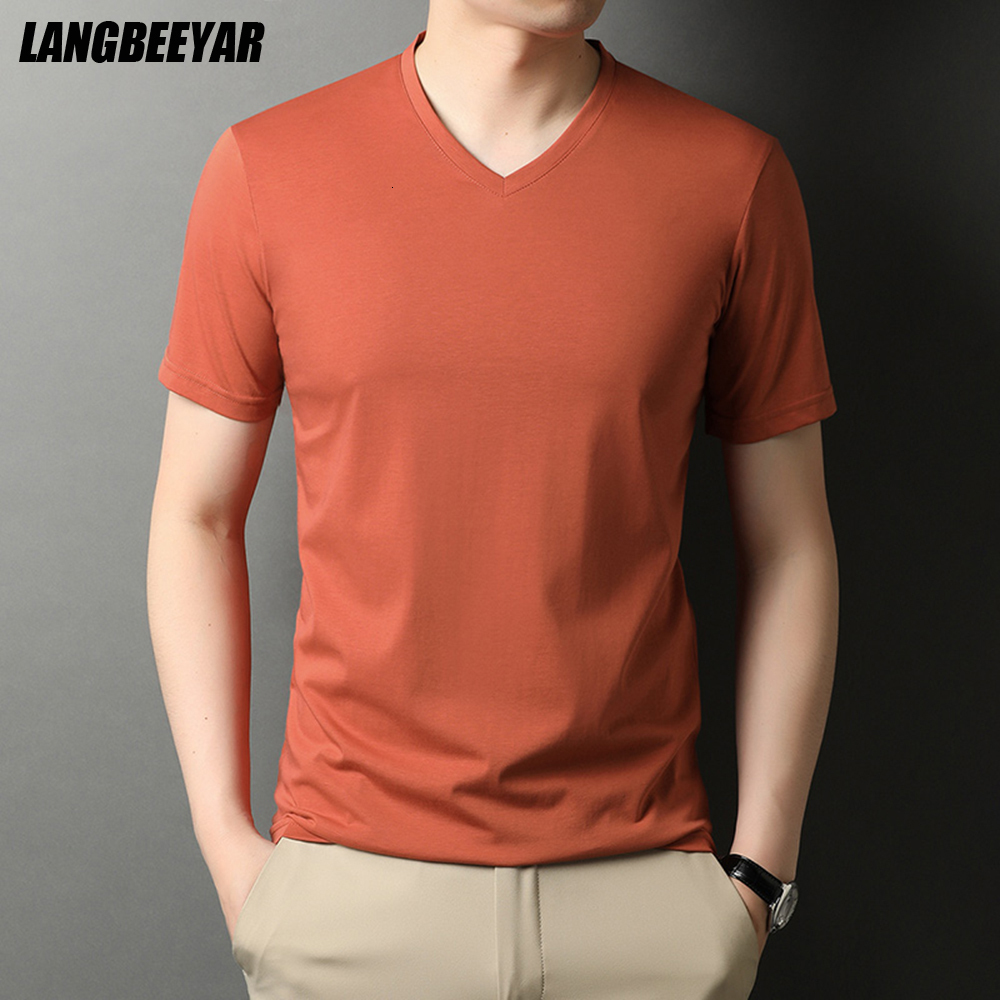 Men's T-Shirts Top Grade Mercerized Cotton Brand Summer Mens Turn Down Collar T-Shirt Short Sleeve Casual Tops Fashions Fashion Clothing 230217, Orange
Men's T-Shirts Top Grade Mercerized Cotton Brand Summer Mens Turn Down Collar T-Shirt Short Sleeve Casual Tops Fashions Fashion Clothing 230217, Orange