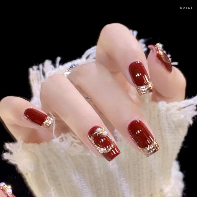 False Nails 24Pcs Red Almond Coffin Wearable Heart Bow Glitter French Fake Artificial Full Cover Nail Tips Press On
False Nails 24Pcs Red Almond Coffin Wearable Heart Bow Glitter French Fake Artificial Full Cover Nail Tips Press On