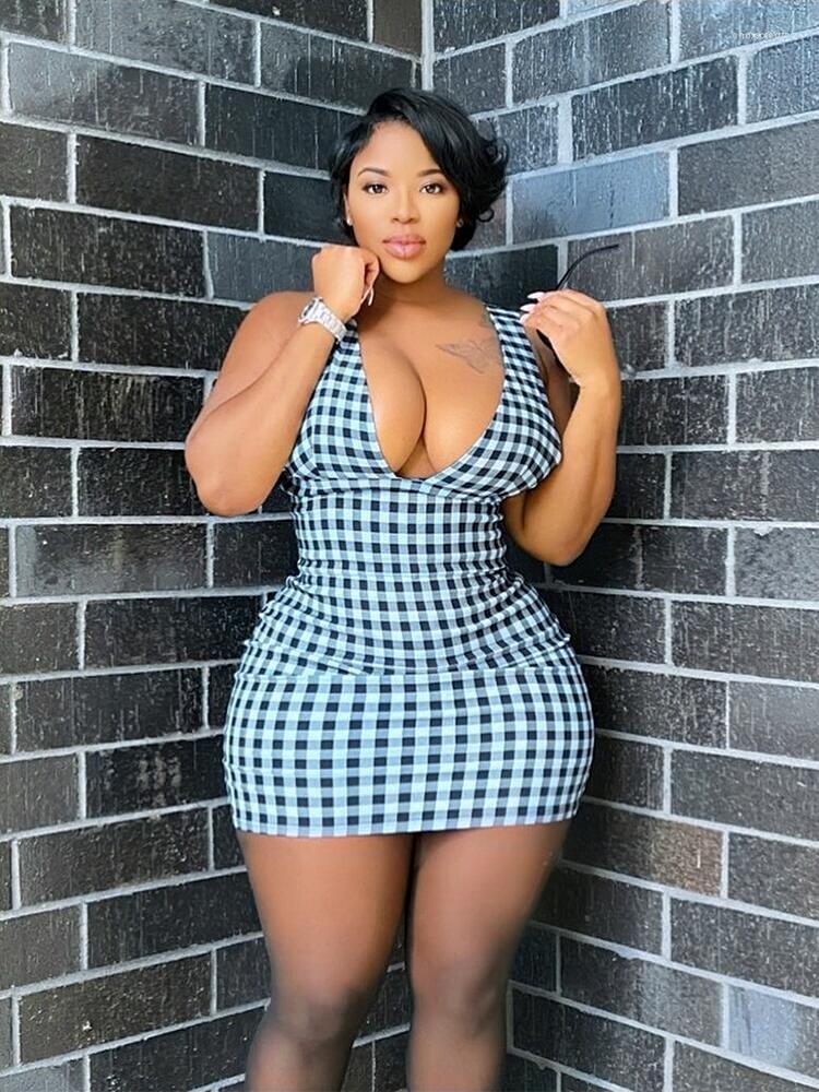 Plus Size Dresses Large Dress Summer Women Clothing Club Wear Sleeveless Plaid Sexy Short Bodycon Wholesale Bulk Drop, Blue
Plus Size Dresses Large Dress Summer Women Clothing Club Wear Sleeveless Plaid Sexy Short Bodycon Wholesale Bulk Drop, Blue
