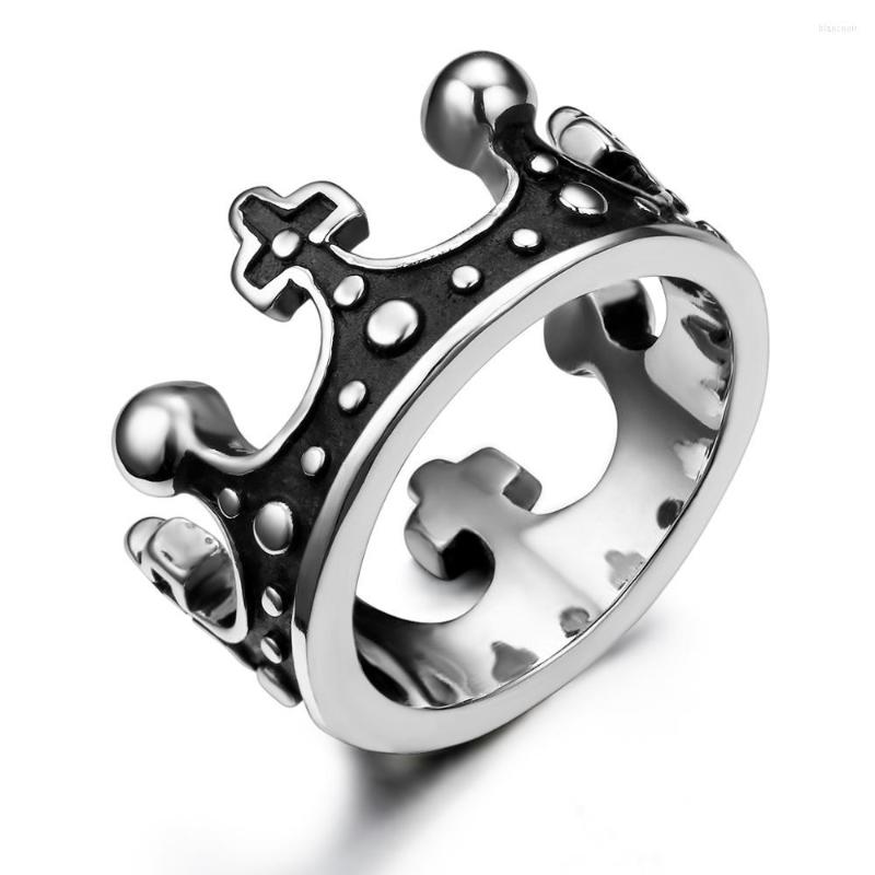 Wedding Rings BONISKISS Vintage Stainless Steel Men's Women's Handmade Crown Band Ring Black Silver Color Engagement Jewelry
Wedding Rings BONISKISS Vintage Stainless Steel Men's Women's Handmade Crown Band Ring Black Silver Color Engagement Jewelry