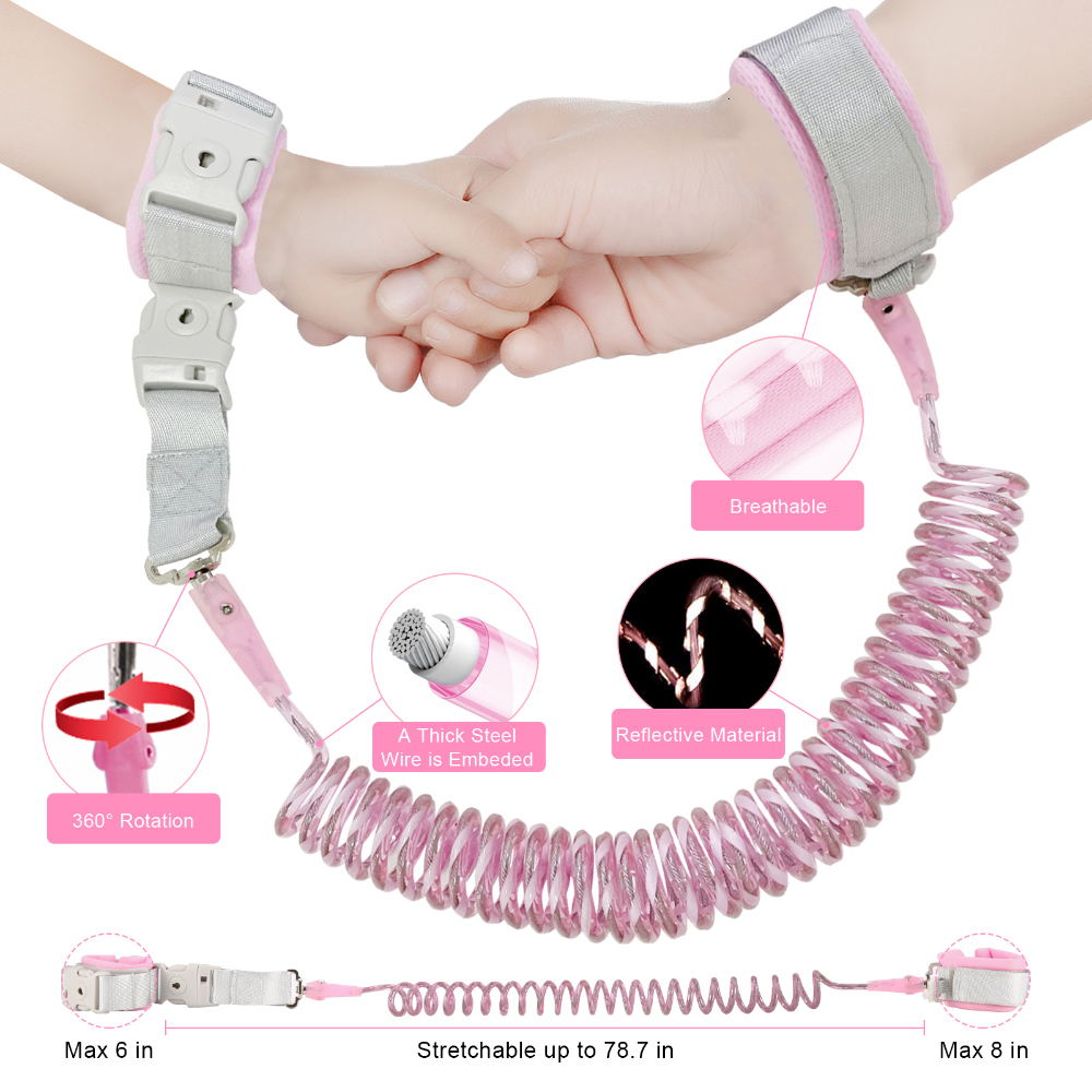 Baby Walking Wings Toddler Leash AntiLost Wristband Reflective Harness Child Lock for Outdoor Anti Lost Wrist Link Strap Rope Kids Safety Products 230