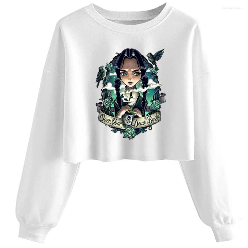 Women's Hoodies Wednesday Addams T-Shirt Woman Crop Tops Long Sleeves Casual Female T Shirt, Color
Women's Hoodies Wednesday Addams T-Shirt Woman Crop Tops Long Sleeves Casual Female T Shirt, Color