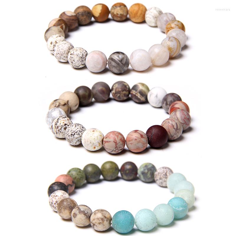 Strand 10mm Matte Stone Beads Bracelets Women Natural Crazy Agates Bracelet Men Classic Stretch Pulsera For Couples Vintage Jewelry
Strand 10mm Matte Stone Beads Bracelets Women Natural Crazy Agates Bracelet Men Classic Stretch Pulsera For Couples Vintage Jewelry