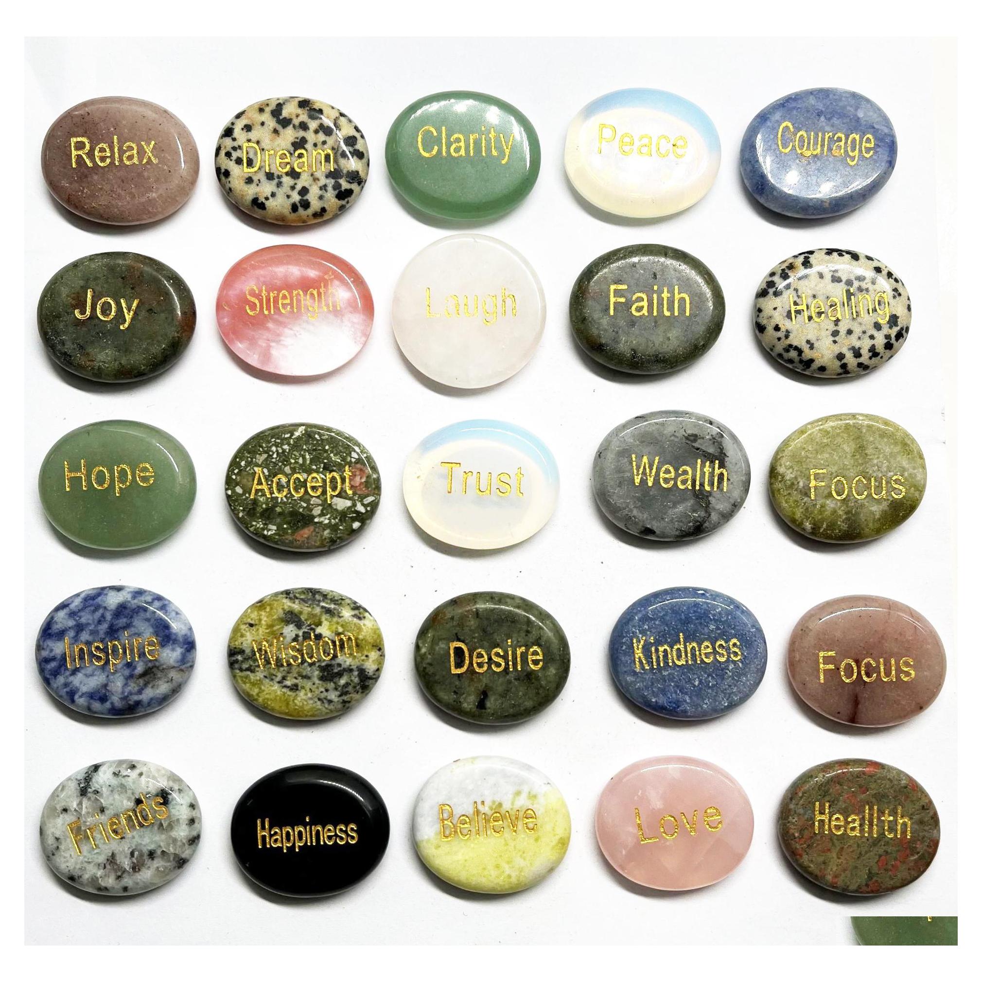 Stone Lettered Oval Worry Thumb Gems Natural Quartz Healing Crystal Therapy Reiki Treatment Spiritual Minerals Mas Art Whole Drop De Dh5Lb
Stone Lettered Oval Worry Thumb Gems Natural Quartz Healing Crystal Therapy Reiki Treatment Spiritual Minerals Mas Art Whole Drop De Dh5Lb