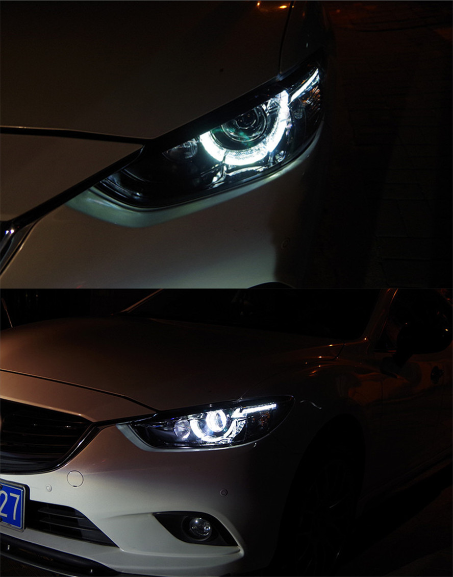 Car DRL Head Light Parts For Mazda 6 Atenza 20 13-20 16 LED Lamps High Beam Turn Signal Headlights