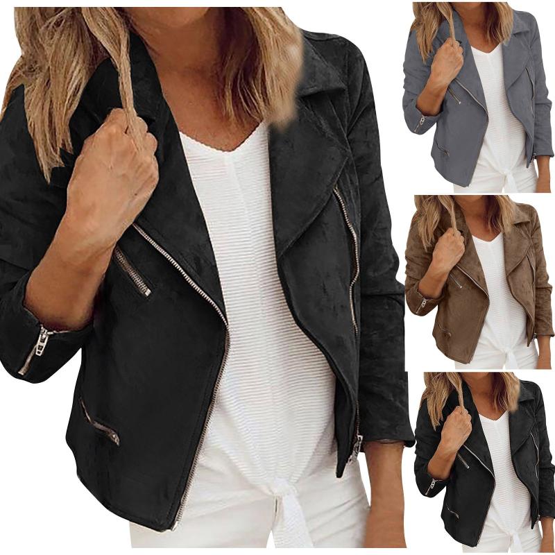 Women' Jackets Winter Warm Coat Autumn/Winter Fashion Solid Colour Lapel Zip Long Sleeve Short Outwear Female Coats 2023
Women' Jackets Winter Warm Coat Autumn/Winter Fashion Solid Colour Lapel Zip Long Sleeve Short Outwear Female Coats 2023