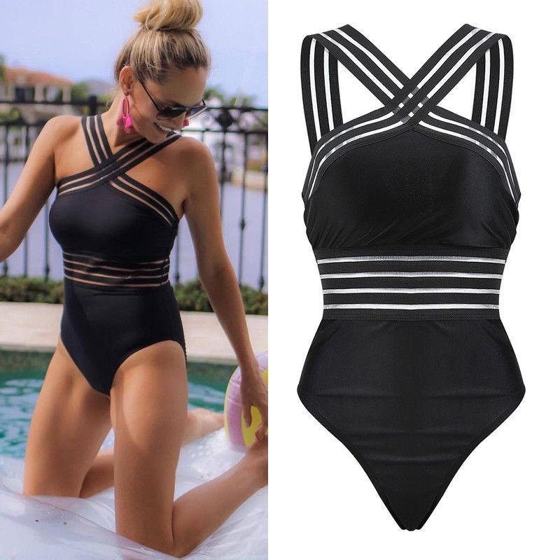 Women' Jumpsuits & Rompers One Piece Swimsuit Monokini Swimwear Bathing Suit Push Up Bikini Beach, Black
Women' Jumpsuits & Rompers One Piece Swimsuit Monokini Swimwear Bathing Suit Push Up Bikini Beach, Black