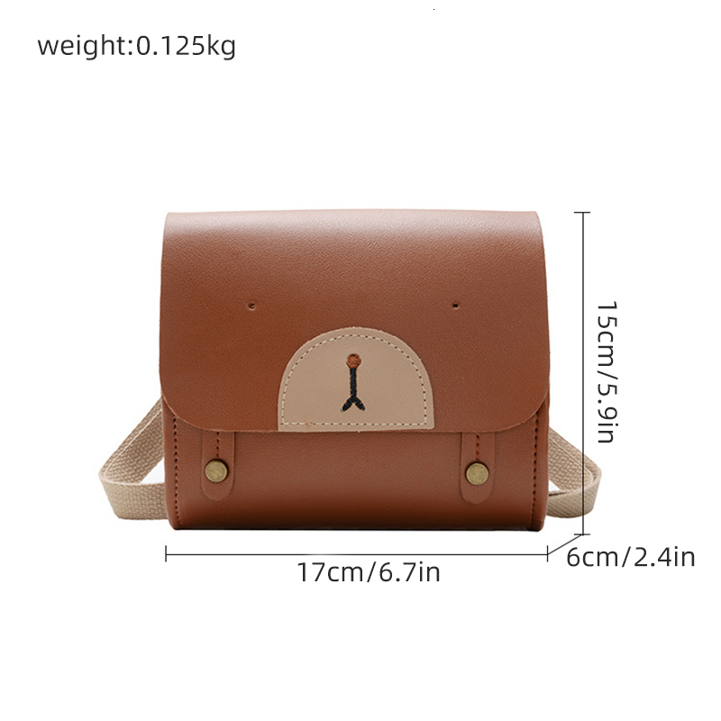 Backpacks Cute PU Leather Children Backpack Cartoon Bear Preschool Bag Baby Boy Girls Mini Kindergarten Schoolbag 230217