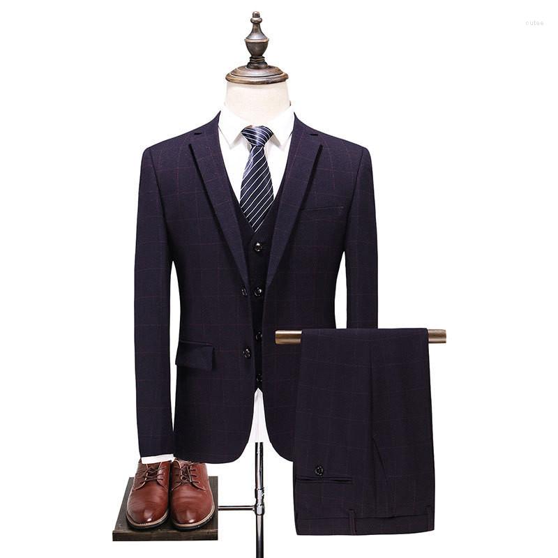 Men' Suits Men' Men Plaid Slim Suit Blazer With Trousers Vest Set Business Casual Professional Wear Wedding Groom Formal Dress, Blue
Men' Suits Men' Men Plaid Slim Suit Blazer With Trousers Vest Set Business Casual Professional Wear Wedding Groom Formal Dress, Blue