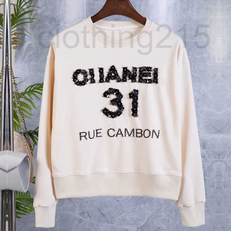 Women's Hoodies & Sweatshirts Designer letter nail bead sweater round neck sleeve casual women's long bottomed Shirt Top E9IU, Pale apricot
Women's Hoodies & Sweatshirts Designer letter nail bead sweater round neck sleeve casual women's long bottomed Shirt Top E9IU, Pale apricot