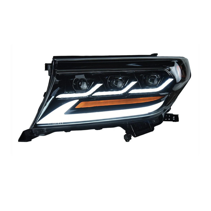 2 PCS Auto Car Head Light Parts For Toyota Land Cruiser 20 08-20 15 LED Headlight Replacement DRL Headlights