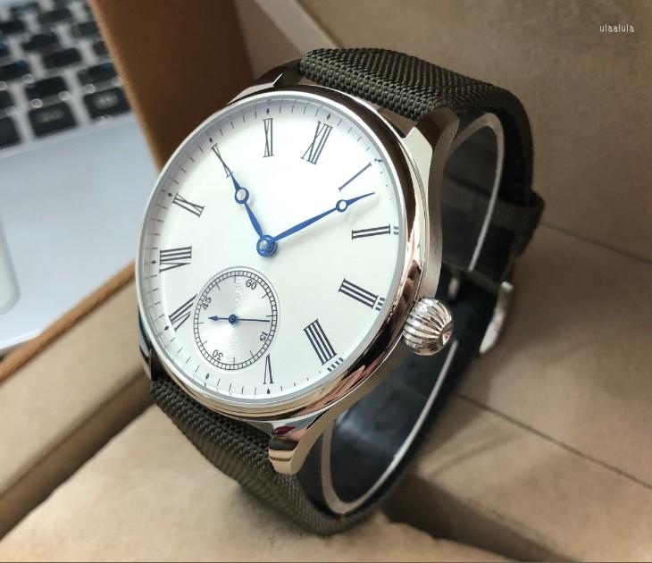 Wristwatches 44mm Geervo White Roman Dial Asian 6498 17 Jewels Mechanical Hand Wind Movement Men's Watch Gr338-g8, Picture shown
Wristwatches 44mm Geervo White Roman Dial Asian 6498 17 Jewels Mechanical Hand Wind Movement Men's Watch Gr338-g8, Picture shown