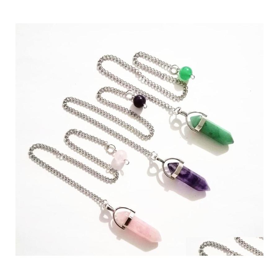 Charms Natural Stone Chakras Hexagonal Prism Pendum Dowsing Pendant Jewelry For Men Women Gif Sport1 Drop Delivery Findings Component Dhunv
Charms Natural Stone Chakras Hexagonal Prism Pendum Dowsing Pendant Jewelry For Men Women Gif Sport1 Drop Delivery Findings Component Dhunv