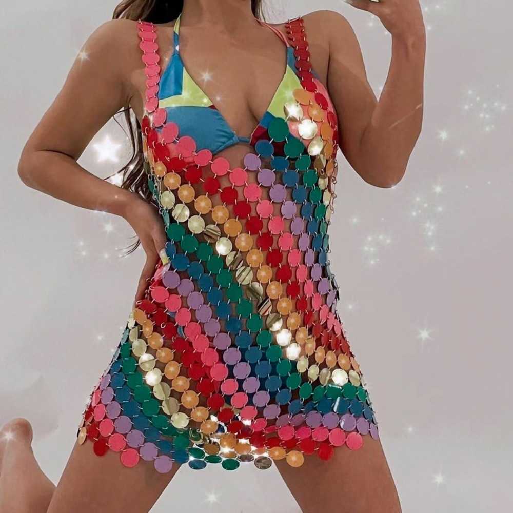 Casual Dresses Colorful Rainbow Sexy Summer Beach Bikini Dress Women Round Sequins Harness Bra Chest Neck Body Chain Body Jewelry Z0216 Z0216, Colorful skirts
Casual Dresses Colorful Rainbow Sexy Summer Beach Bikini Dress Women Round Sequins Harness Bra Chest Neck Body Chain Body Jewelry Z0216 Z0216, Colorful skirts